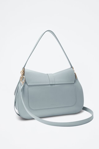 Sac porté épaule en cuir Flow - Taille L - Bleu clair