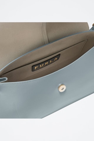 Sac porté épaule en cuir Flow - Taille L - Bleu clair