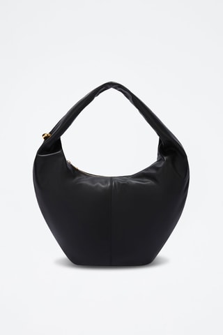 Sac porté épaule en cuir Ring - Taille S - Noir