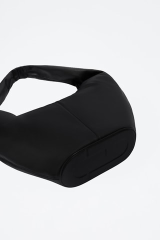 Sac porté épaule en cuir Ring - Taille S - Noir