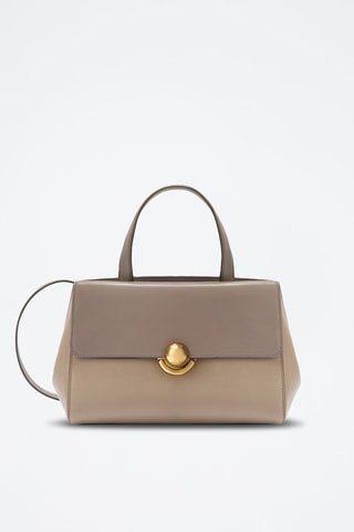 Sac à main en cuir Sfera - Taille M - Taupe