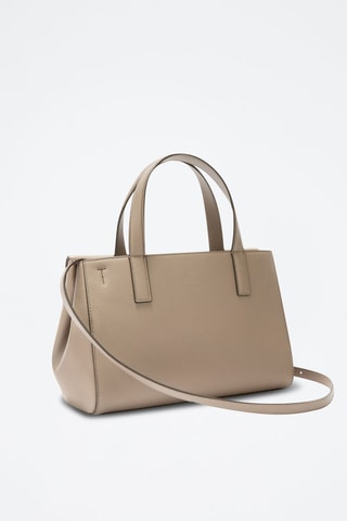 Sac à main en cuir Sfera - Taille M - Taupe
