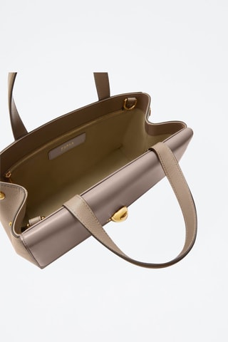 Sac à main en cuir Sfera - Taille M - Taupe