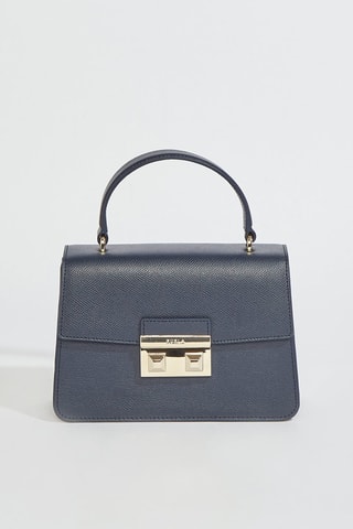 Sac à main en cuir Bella Mini - Bleu marine