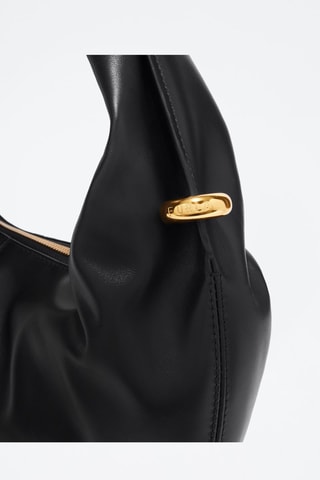 Sac à main en cuir Ring Mini - Noir