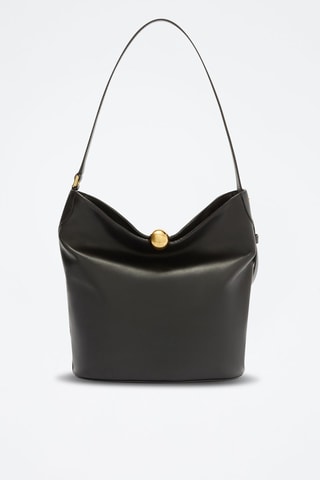 Sac seau en cuir Sfera Soft - Taille M - Noir