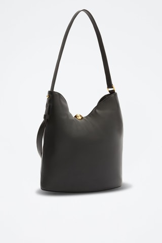 Sac seau en cuir Sfera Soft - Taille M - Noir