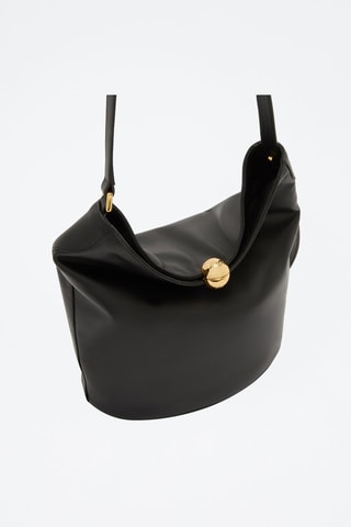 Sac seau en cuir Sfera Soft - Taille M - Noir