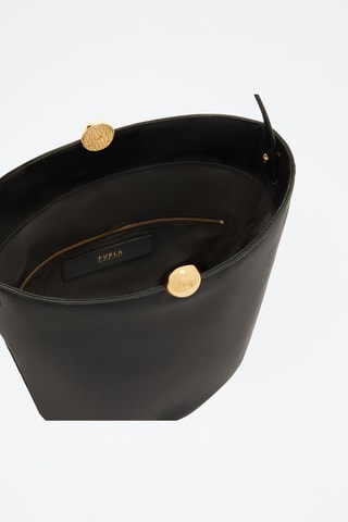 Sac seau en cuir Sfera Soft - Taille M - Noir