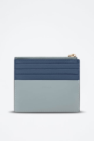 Porte-cartes en cuir Grazia - Taille M - Bleu