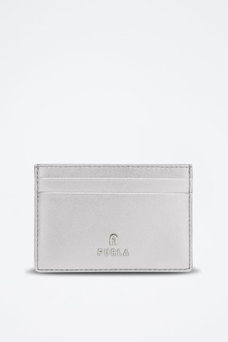 Porte-cartes en cuir de veau - Argenté