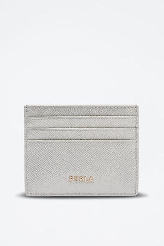 Porte-cartes en cuir Classic - Argenté