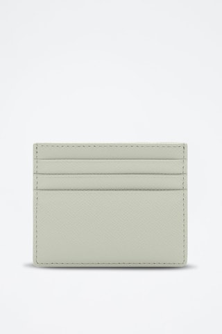 Porte-cartes en cuir de veau - Ecru