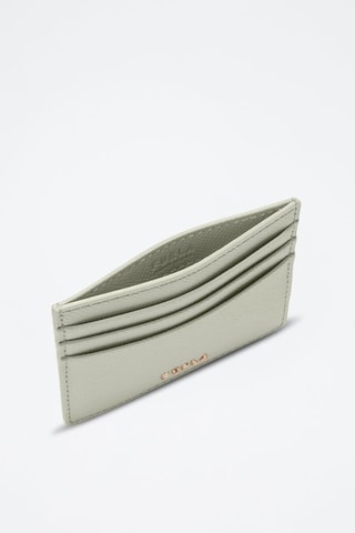 Porte-cartes en cuir de veau - Ecru