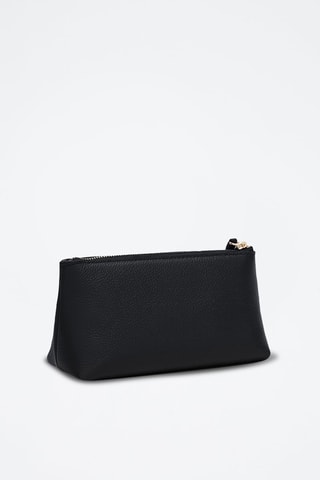 Trousse de toilette en cuir Goccia - Taille M - Noir