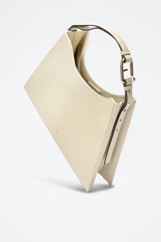 Sac porté épaule en cuir Furla Nuvola - Beige