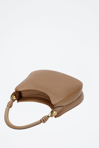 Sac porté épaule en cuir Sfera - Taille S - Beige