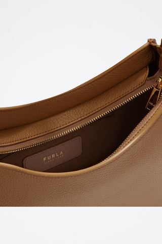 Sac porté épaule en cuir Sfera - Taille S - Beige