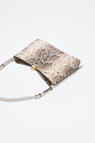 Sac porté épaule en cuir Sfera Soft - Taille M - Beige