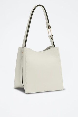 Sac porté épaule en cuir de veau - Argenté