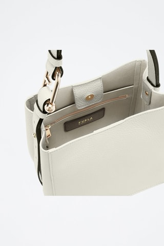 Sac porté épaule en cuir de veau - Argenté