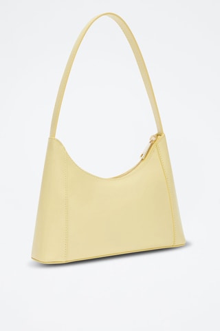 Sac porté épaule en cuir de veau - Jaune