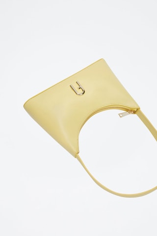 Sac porté épaule en cuir de veau - Jaune