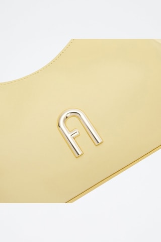 Sac porté épaule en cuir de veau - Jaune