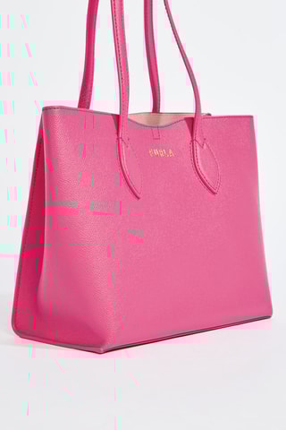 Sac porté épaule en cuir de veau - Rose