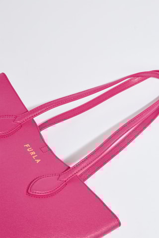 Sac porté épaule en cuir de veau - Rose