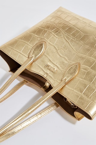 Sac porté épaule en cuir de veau - Doré