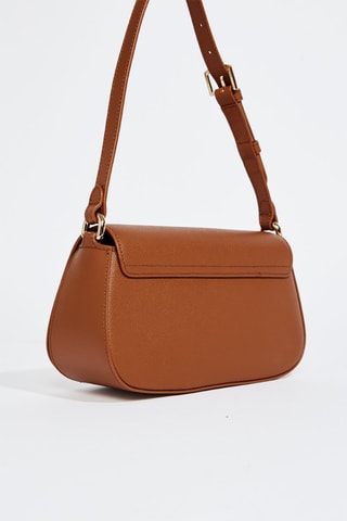 Sac porté épaule en cuir de veau - Camel