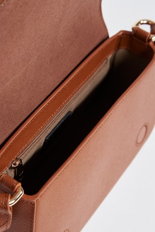 Sac porté épaule en cuir de veau - Camel