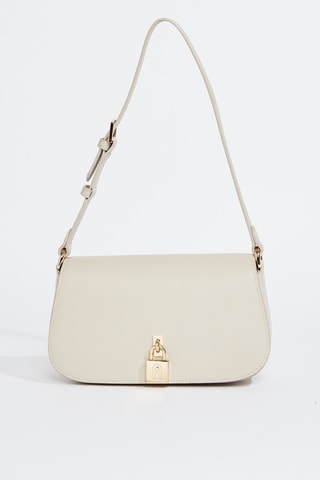 Sac porté épaule en cuir de veau - Ecru