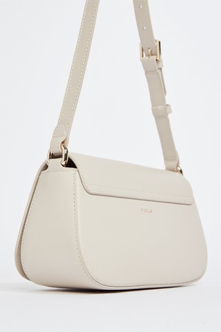 Sac porté épaule en cuir de veau - Ecru