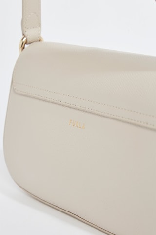 Sac porté épaule en cuir de veau - Ecru