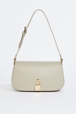 Sac porté épaule en cuir de veau - Beige