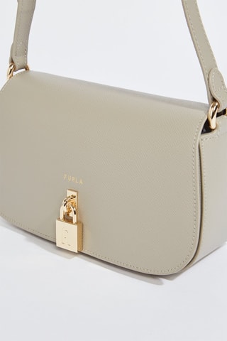 Sac porté épaule en cuir de veau - Beige