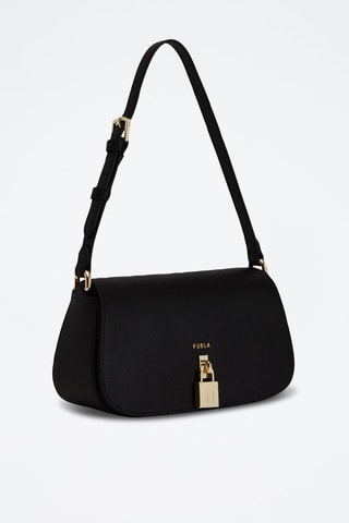 Sac porté épaule en cuir de veau - Noir