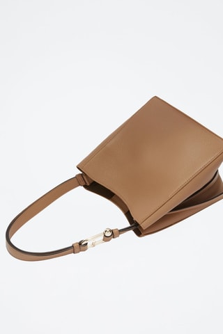 Sac porté épaule en cuir de veau - Marron