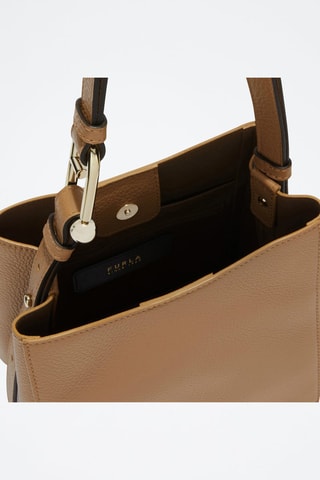 Sac porté épaule en cuir de veau - Marron