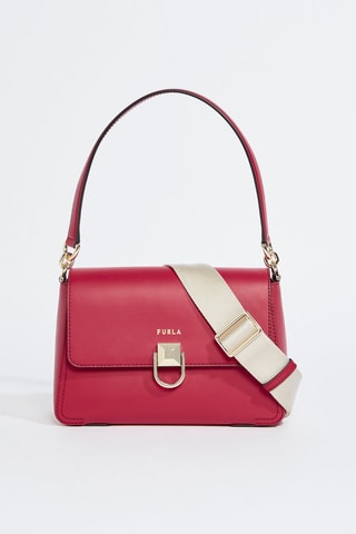 Sac porté épaule en cuir de veau - Rouge