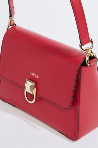 Sac porté épaule en cuir de veau - Rouge