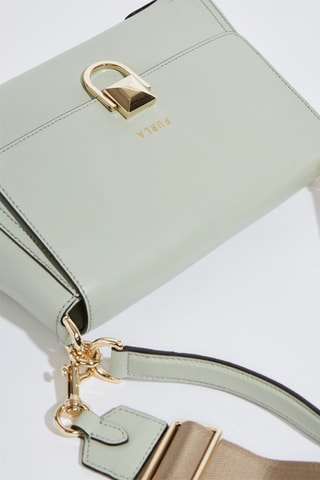 Sac porté épaule en cuir de veau - Vert d’eau