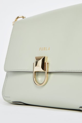 Sac porté épaule en cuir de veau - Vert d’eau