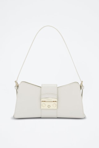 Sac porté épaule en cuir de veau - Blanc