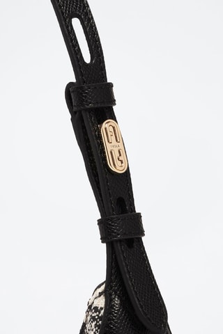 Sac porté épaule en cuir de veau - Noir