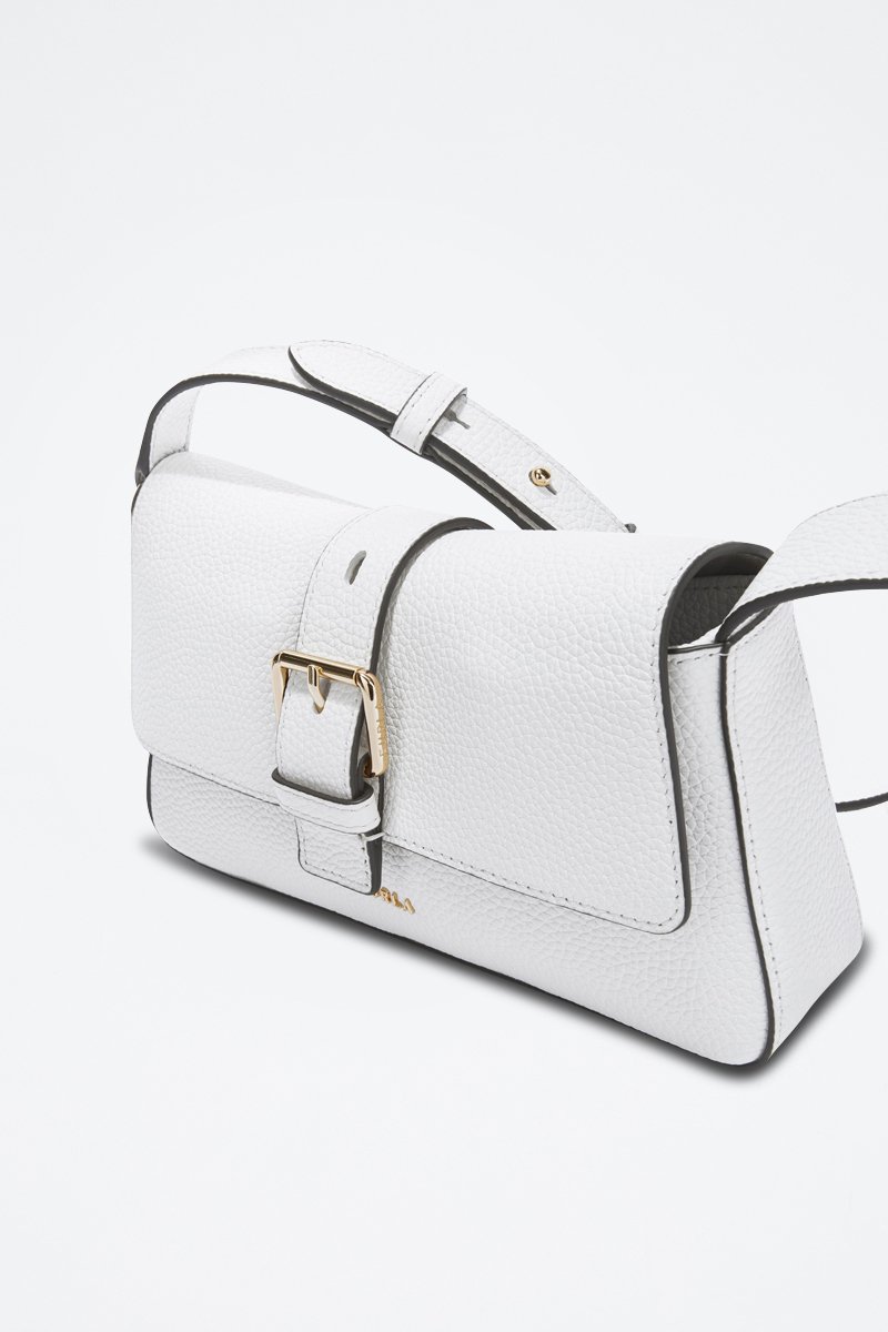 Bandolera de piel bovina - Blanco