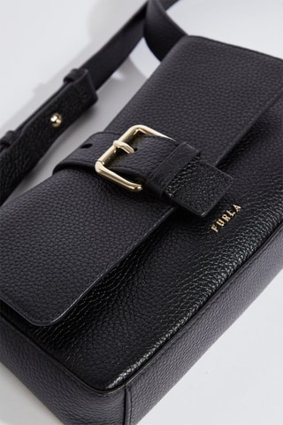 Sac bandoulière en cuir de veau - Noir