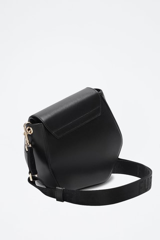 Sac bandoulière en cuir de veau - Noir